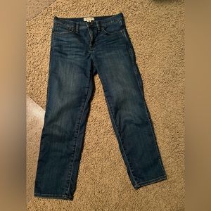 EUC Madewell Mid-Rise Stovepipe Jeans in Leman Wash- size 28